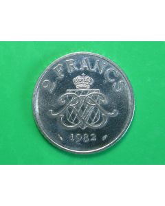 Monaco  2 Francs1982 km# 157   Schön# 36