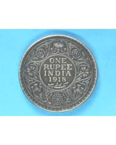 India-British-Colony  Rupee 1918b km#524