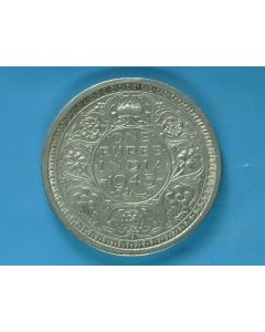 India-British-Colony  Rupee 1945b km#557.1