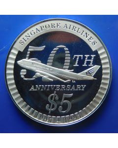 Singapore 	 5 Dollars	1997	 50th Anniversary of Singapore Airlines 