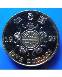Hong Kong  5 Dollars1997km# 77 