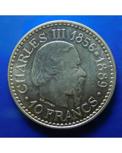 Monaco 	 10 Francs	1966	 110th Anniversary of the Accession of Prince Charles III 