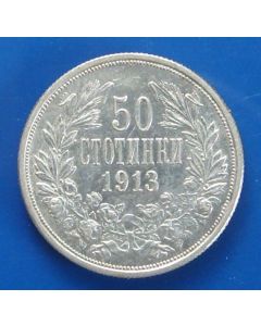 Bulgaria  50 Stotinki1913km# 30   Schön# 14