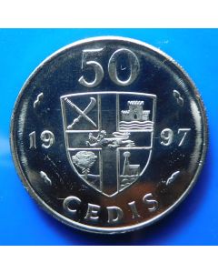 Ghana 	50 Cedis	1997	 - Bush drums