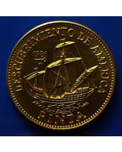 Carib.C.	Gold-Plated  Peso	1981	 Pinta 