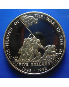 Marshall islands	 5 Dollars	1995	 War in the Pacific 