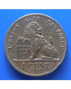 Belgium 	 Centime	1882	 -  (des Belges) – Léopold II (French text)  KM# 33.1