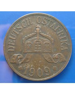 Germany East Africa  5 Heller1909 km# 11