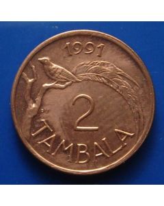 Malawi  2 Tambala1991km# 8.2a 