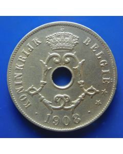 Belgium 	 25 Centimes	1908	Léopold II (Dutch text) km# 63
