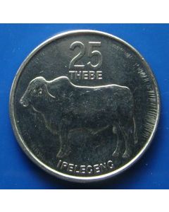 Botswana  25 Thebe1991km# 6a  - Zebu bull 