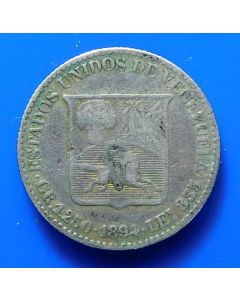 Venezuela  25 Centimos1894 Y# 20