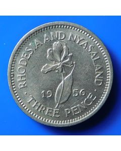 Rhodesia & Nyasaland  3 Pence1956 km#3 Schön# 3