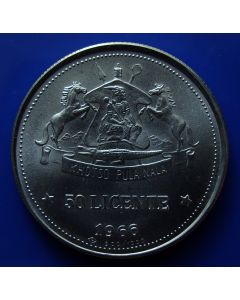 Lesotho  50 Lisente1966 km# 4.3 -  Silver mark under date