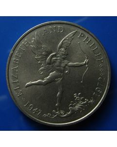 Guernsey 	 25 Pence	1972	 - Standing Cupid, 25th wedding anniversary of Queen Elizabeth II and Prince Philip