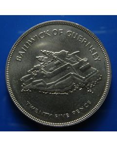 Guernsey 	 25 Pence	1977	 Scene from above
