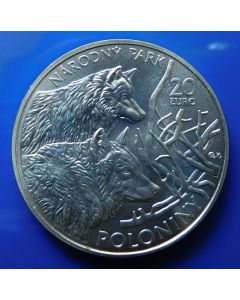 Slovakia	 20 Euro  	2010	 Two Wolves in Poloniny National Park