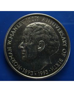 Jamaica 5 Dollars1993 km# 157 