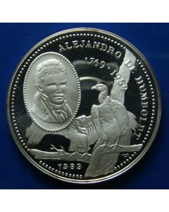 Carib.C.	 5 Pesos	1989	- Alexander von Humboldt - Silver / Proof