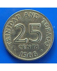 Trinidad & Tobago  25 Cents1966 km# 4 