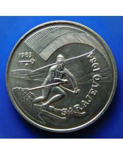 Cuba Peso 1983 SARAJEVO 1984 Skier