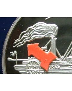 Carib.C.	 5 Pesos	1993	 - Type ll - Postal Steamship - Proof / Silver