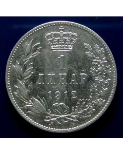 Serbia - Kingdom Dinar1912 km# 25.1  Schön# 6a