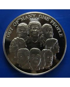 Jamaica	10 Dollars	1978	 Heads of many different ethic people - Silver
