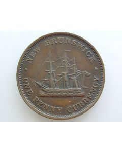 New Brunswick  1 Penny1854km# 4 