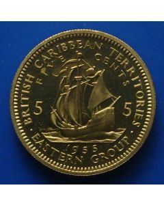 British Caribbean Territories5 Cents1955km# 4   Schön# 4proof