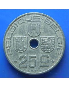 Belgium 	 25 Centimes	1942	Léopold III (BELGIQUE-BELGIE) km# 131