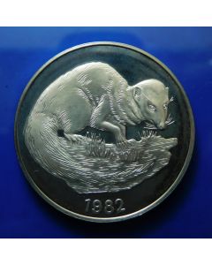 Jamaica	 10 Dollars	1982	Small Indian mongoose (Urva auropunctata) low mintage