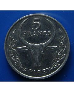 Madagascar  5 Francs1966km#  10  
