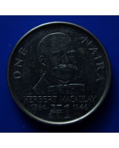 Nigeria 	 Naira	1991	 - Herbert Macaulay - unc