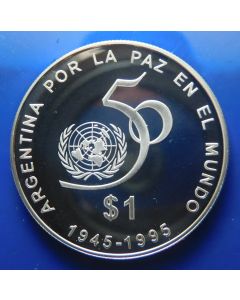 Argentina 1 Peso	1995	50th Anniversary of the UN – Silver / Proof (low mintage)