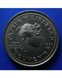 Carib.C.	 Peso	1987	 100Th. Ann. Of the Souvenir Peso