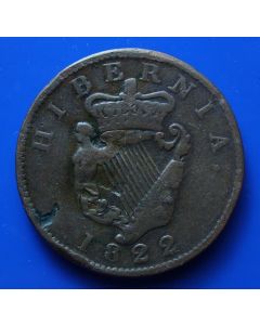 Ireland ½ Penny1822km# 150 Georgius lV