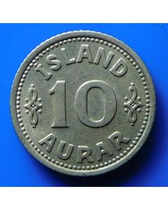 Iceland 10 Aurar1940 km# 1.2 Schön# 4