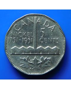 Canada 5 Cents1951km# 48   Schön# 47