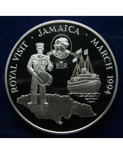 Jamaica	10 Dollars 1994	 Sailor beating drum – Silver / Proof