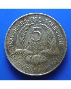 Guinea 	 5 Francs	1962	 zf