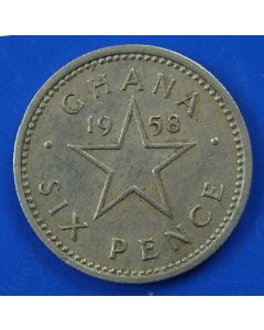 Ghana 6 Pence1958km# 4  Schön# 4