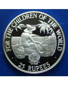 Seychelles 	 25 Rupees	1997	 UNICEF and International Year of the Child - Silver / Proof