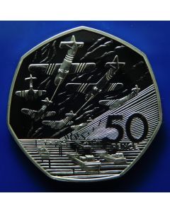 Great Britain  50 Pence  1994	 Silver - 50th Anniversary Of Normandy Invasion – Proof