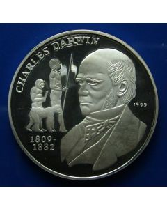 Congo Republic 1000 Francs 1999	 - Charles Darwin - Proof / Silver
