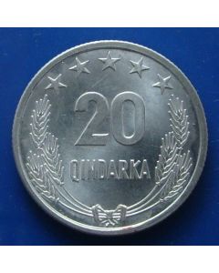 Albania   20 Qindarka1969km# 46   Schön# 54