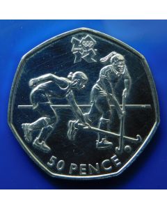 Great Britain  50 Pence 2011	 Hockey – Silver