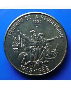 Carib.C.	 Peso	1989	 30Th. Ann. Of Revolution.