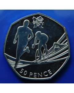 Great Britain  50 Pence  2011	 Triathlon – Silver
