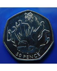 Great Britain  50 Pence  2011	 Modern Pentathlon – Silver